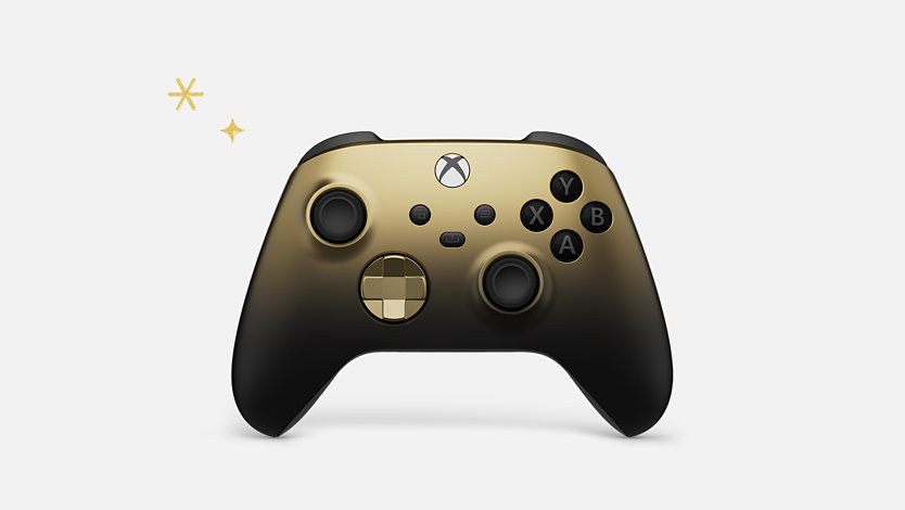 Vorderansicht des Xbox Wireless Controller - Gold Shadow Special Edition.