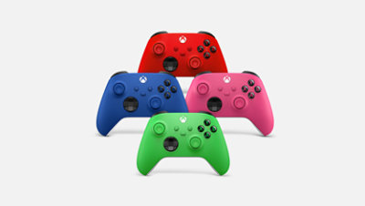 A colorful group of Xbox Wireless Controllers.
