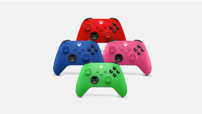 A colorful group of Xbox Wireless Controllers.