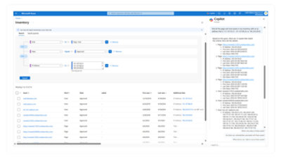 Screenshot of Microssoft azure Inventory