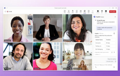 A screen shot of a group of people in a video conference.