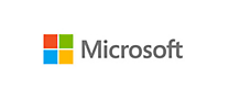 Microsoft logo on a white background.