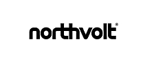 Northvolt-logo valkoisella taustalla.