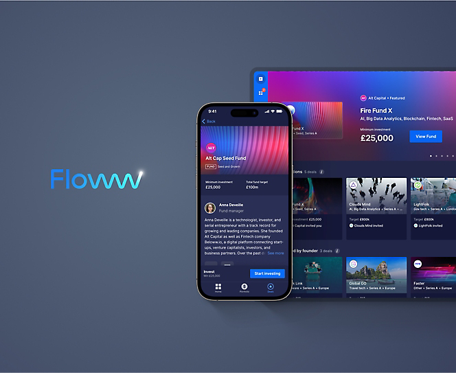 Floww is a music app with a phone and a tablet.