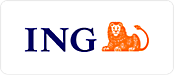 ライオンの入った ING のロゴ。