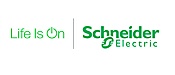 Logo von Schneider Electric mit der Strichlinie „Life Is On“.