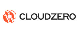 CloudZero logo featuring a series of interconnected orange hexagons on the left