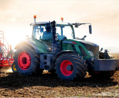 A tractor in a farm land