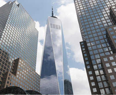 A view of the world trade center in new york city