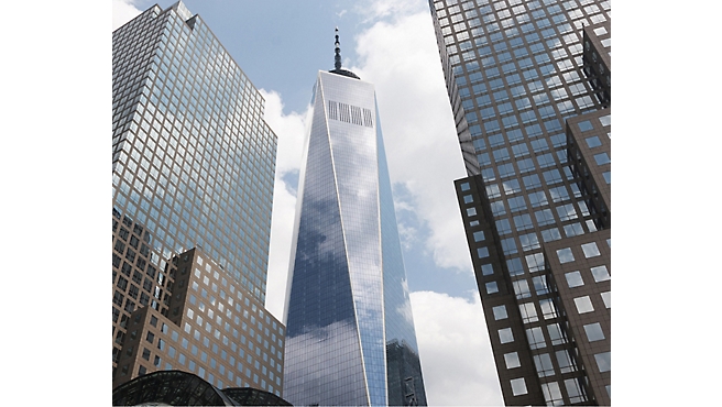 A view of the world trade center in new york city