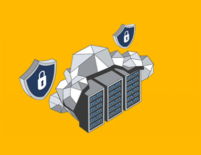 Illusztráció egy lakattal ellátott kiszolgálóról.