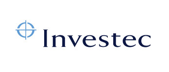 Investec logo on a white background.