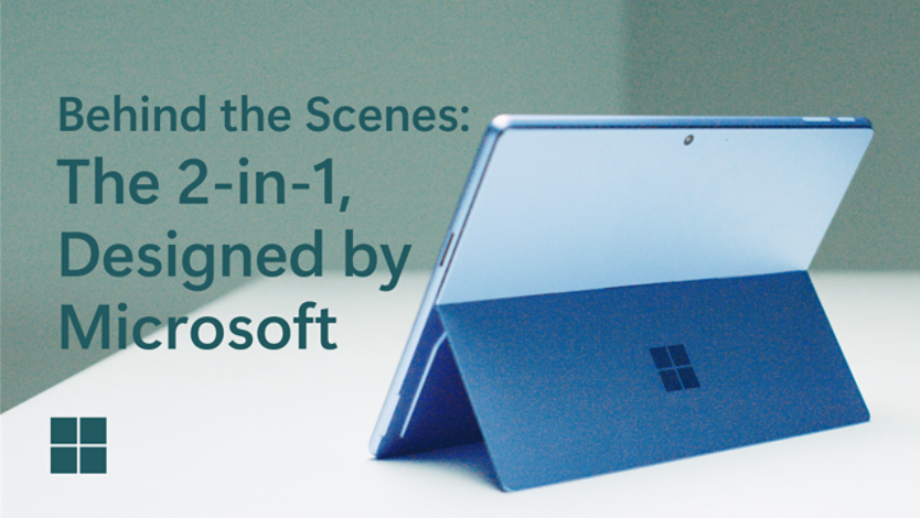 A Surface Pro 9 sits on a designer’s table the contains a protractor and floor plans