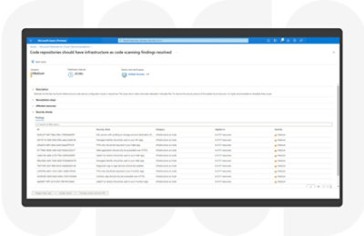 Capture d’écran des référentiels de code