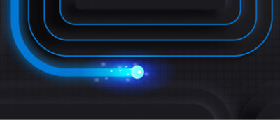 Una luz azul proveniente de una caja negra