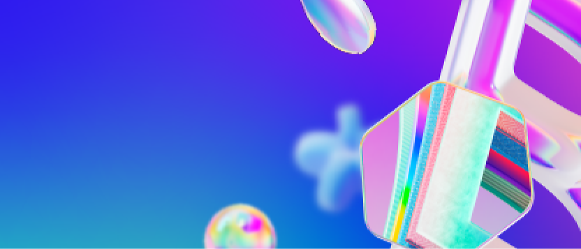 A colorful background with bubbles