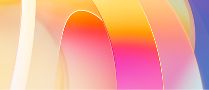 Abstracte kleurrijke bogen met kleurovergangen die een vloeiend golfpatroon creëren.