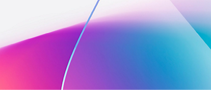 Abstract gradient background with pink and blue hues divided by a thin white line.
