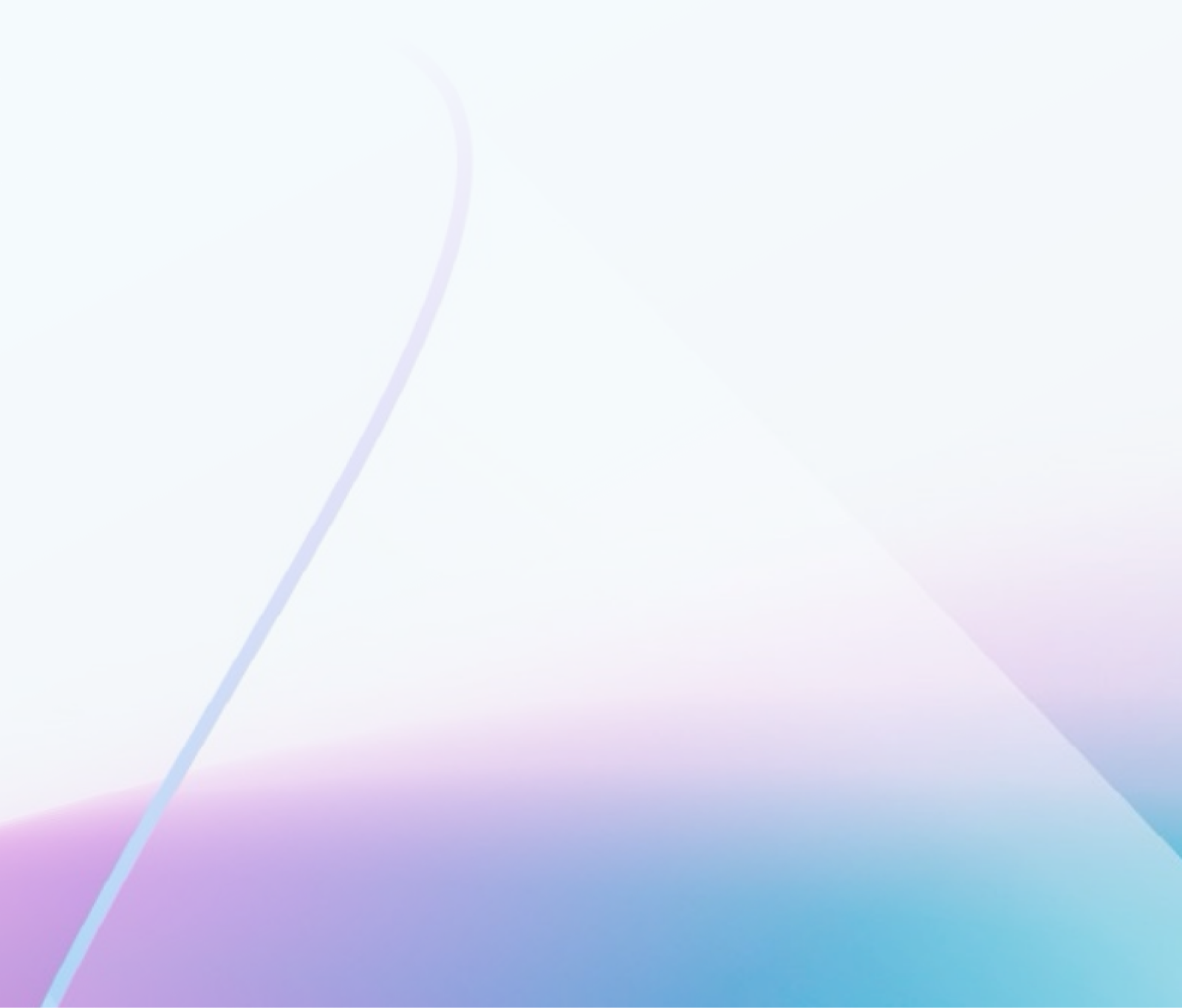 Gradient background with pastel blue, pink, and white colors intersected by a thin, curved white line.