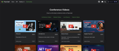Screenshot einer Webseite mit dem Titel „pytuplift“ mit einem dunklen Design und Links zu verschiedenen Konferenzvideos von pytcon