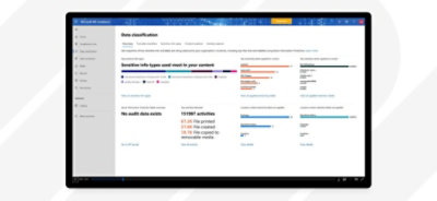 Übersicht über die Datenklassifizierung in Microsoft 365 Compliance.