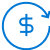 Dollar sign in an arrow circle icon