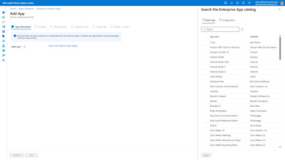 Microsoft Intune admin centre: Add Win32 app; review compliance; ensure Microsoft authorizations for apps