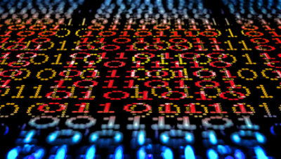 101010 Data Lines to Infinity in Red