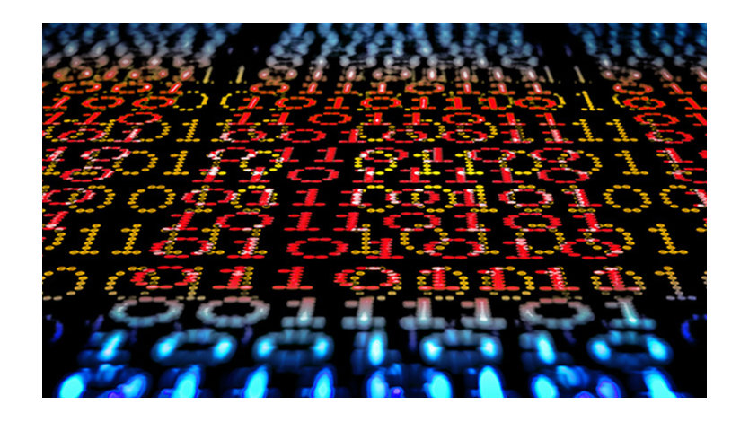 101010 Data Lines to Infinity in Red