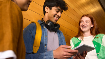 A student with a tablet