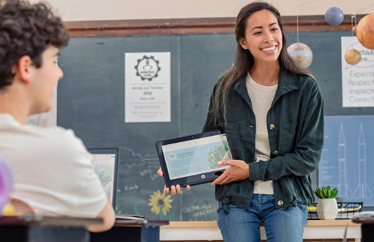 Teacher in a classroom