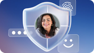 Digital identity protection with authentication and security controls.