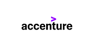 Logo Accenture na bílém podkladu