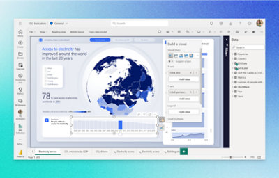 pantalla de ordenador que muestra un mapa del mundo.