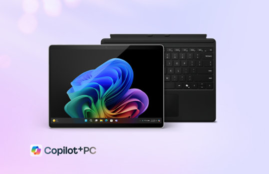 A Surface Pro 13-inch bundled with a black Surface Pro Keyboard.