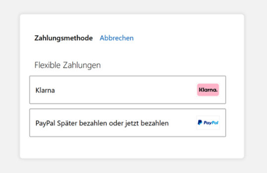 Klarna als Zahlungsmethode