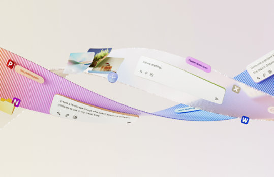 Microsoft 365 apps such as Word and PowerPoint, which are enhanced by AI experiences with Microsoft 365 Copilot.