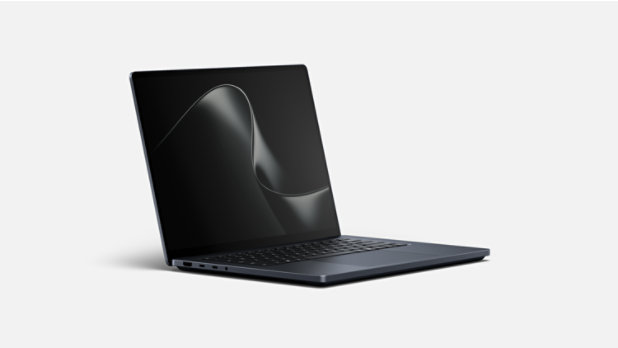 An angled view of a Surface Laptop Ultra in the color Nightfall.