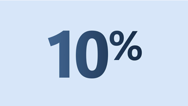 Bannière affichant un rabais de 10 %.