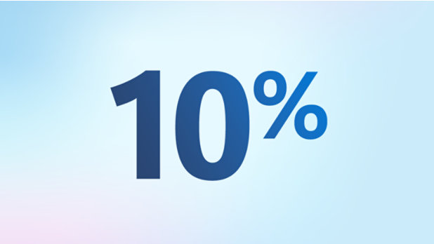 Banner showing a 10 percent discount.