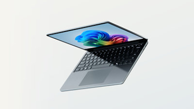 A Surface Laptop, Copilot+ PC, 13-inch in the color Platinum.
