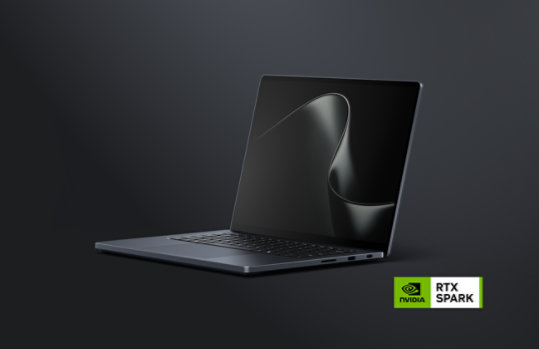 An angled view of a Surface Laptop Ultra in the color Nightfall. 