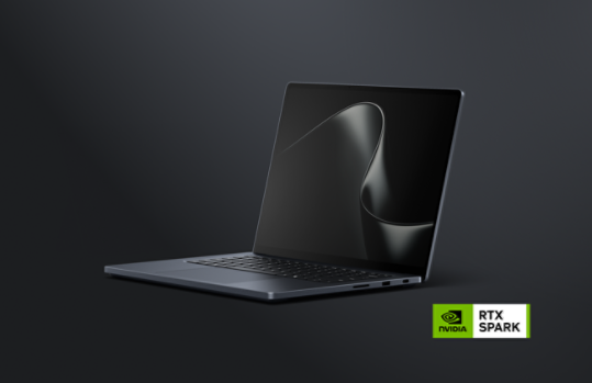 An angled view of a Surface Laptop Ultra in the color Nightfall. 