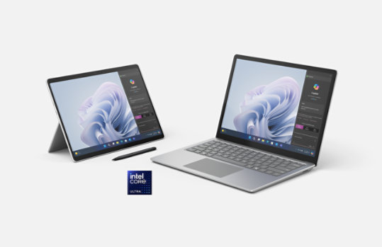 法人向け Surface Pro 10 と法人向け Surface Laptop 6 の画像