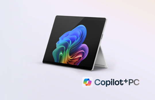 A Surface Pro, Copilot+ PC, 13-inch in the colour Platinum.