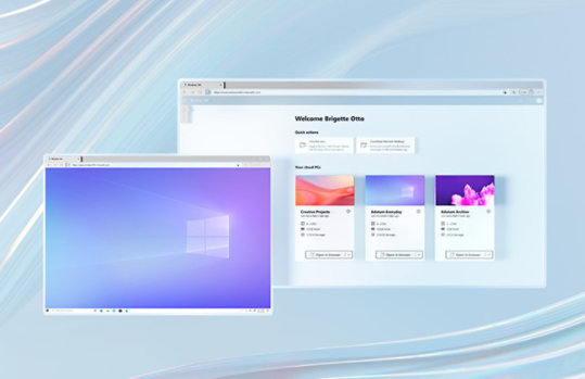 Cloud PC screens on display.