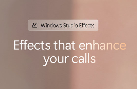 A person uses Windows Studio Effects.