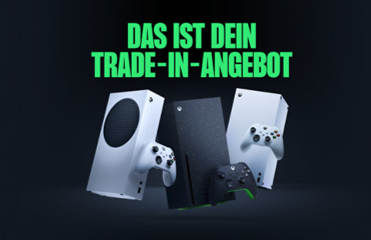 DAS IST EIN TRADE-IN-ANGEBOT: Eine Xbox Series S, eine Xbox Series X und eine Xbox Series X Digital Edition Konsole mit Wireless Controller.