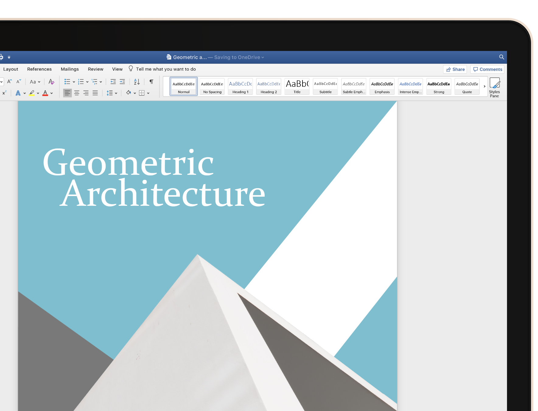 An iPad displaying a Word document