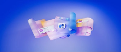 A close-up of several colorful papers.